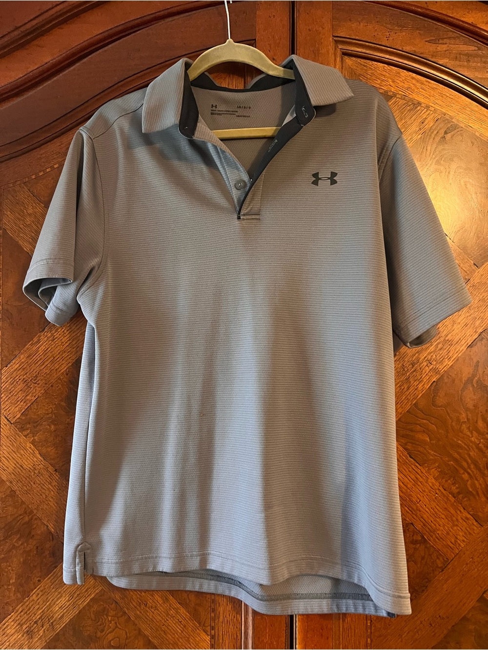 Under Armour Men's Short Sleeve Polo - Light Gray with Dark Trim